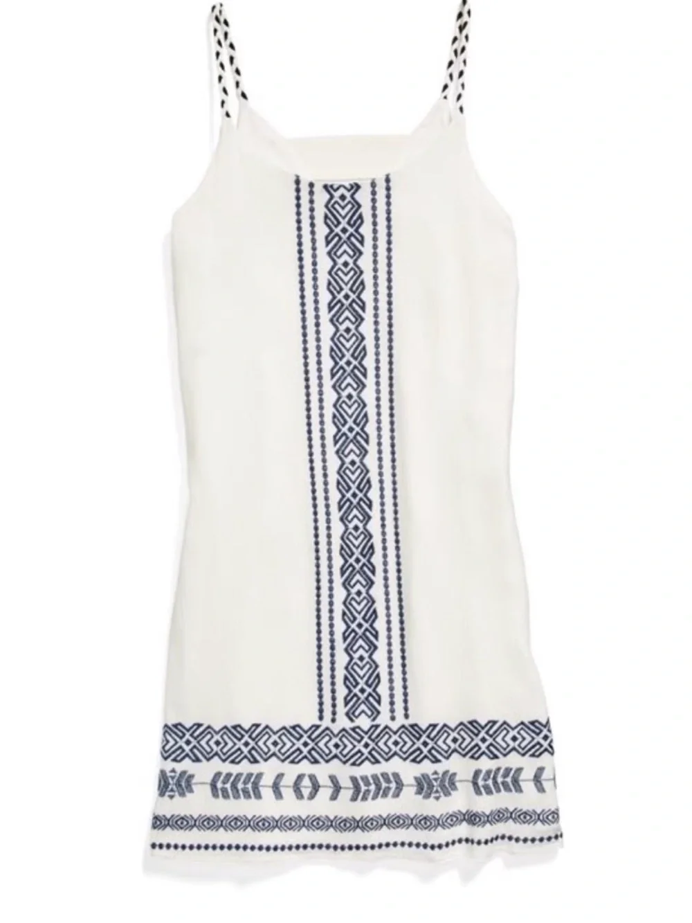 Skies Are Blue White and Navy Summer Sundress - Picture 2 of 7